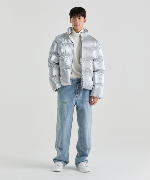 MUSINSA STANDARD（ムシンサスタンダード）の「デニムワイドダブルニーカーペンターパンツ[ライトインディゴ]（デニムパンツ・メンズ・その他・40/38/42/26/27/28/29/36/34/32/30/31/33）」の16枚目の写真