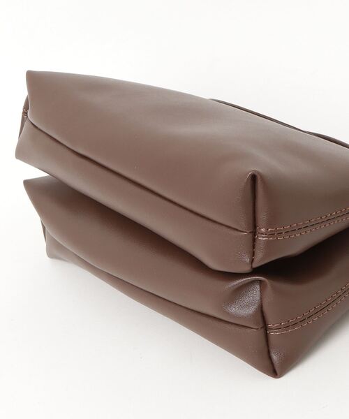 THEATRE PRODUCTS（シアタープロダクツ）の「レザレットポーチ付きショルダーバッグM（ショルダーバッグ・レディース・ブラック/ブラウン・FREE）」の4枚目の写真