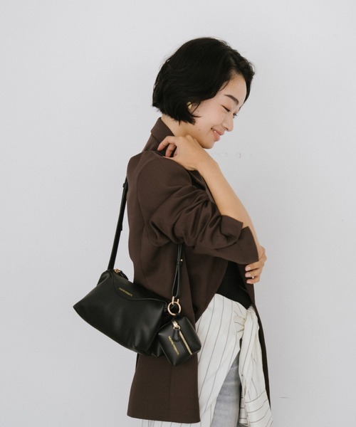 THEATRE PRODUCTS（シアタープロダクツ）の「レザレットポーチ付きショルダーバッグM（ショルダーバッグ・レディース・ブラック/ブラウン・FREE）」の8枚目の写真