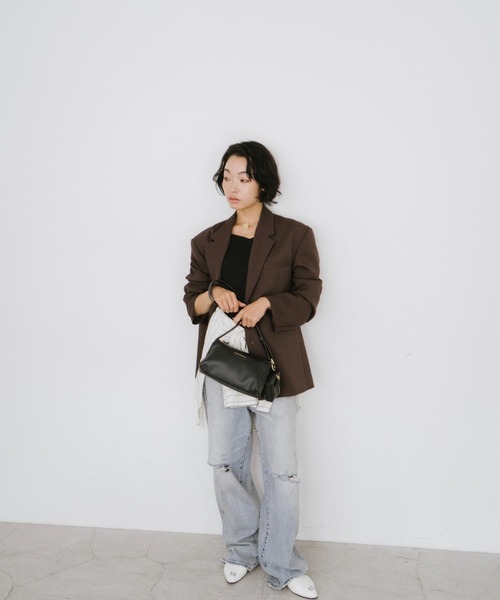 THEATRE PRODUCTS（シアタープロダクツ）の「レザレットポーチ付きショルダーバッグM（ショルダーバッグ・レディース・ブラック/ブラウン・FREE）」の10枚目の写真