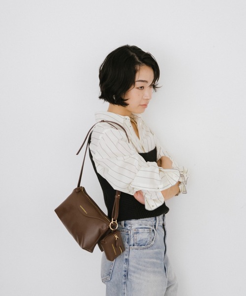 THEATRE PRODUCTS（シアタープロダクツ）の「レザレットポーチ付きショルダーバッグM（ショルダーバッグ・レディース・ブラック/ブラウン・FREE）」の18枚目の写真