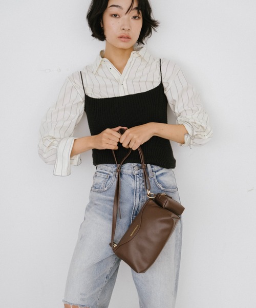 THEATRE PRODUCTS（シアタープロダクツ）の「レザレットポーチ付きショルダーバッグM（ショルダーバッグ・レディース・ブラック/ブラウン・FREE）」の22枚目の写真