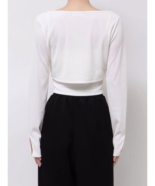 EATME（イートミー）の「チュールドッキングキャミリブTOPセット（Tシャツ/カットソー・レディース・オフホワイト/グレー/ブラック・FREE）」の10枚目の写真