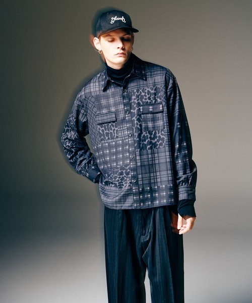 glamb（グラム）の「Patchwork Print Shirt / パッチワークプリントシャツ（シャツ/ブラウス・メンズ・レッド/ブラック・S/M/L）」の6枚目の写真