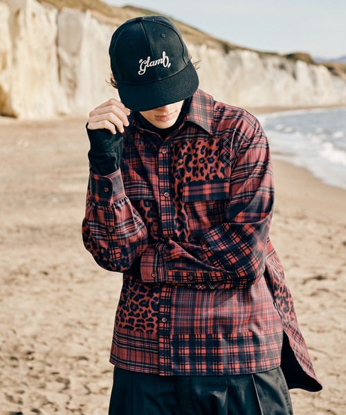 glamb（グラム）の「Patchwork Print Shirt / パッチワークプリントシャツ（シャツ/ブラウス・メンズ・レッド/ブラック・S/M/L）」の12枚目の写真