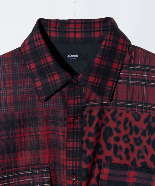 glamb（グラム）の「Patchwork Print Shirt / パッチワークプリントシャツ（シャツ/ブラウス・メンズ・レッド/ブラック・S/M/L）」の15枚目の写真