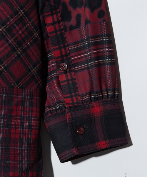 glamb（グラム）の「Patchwork Print Shirt / パッチワークプリントシャツ（シャツ/ブラウス・メンズ・レッド/ブラック・S/M/L）」の19枚目の写真