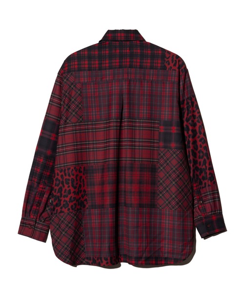 glamb（グラム）の「Patchwork Print Shirt / パッチワークプリントシャツ（シャツ/ブラウス・メンズ・レッド/ブラック・S/M/L）」の5枚目の写真