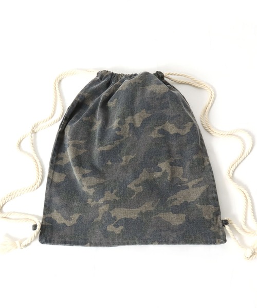 Salong hameu（サロン ハミュー）の「デニムパンツ風ナップサック/デニム/レオパード/カモフラ メンズ レディース ユニセックス（バックパック/リュック・レディース・ブラック系その他/レオパード/カモフラージュ/インディゴブルー・FREE）」の14枚目の写真