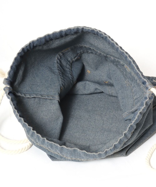 Salong hameu（サロン ハミュー）の「デニムパンツ風ナップサック/デニム/レオパード/カモフラ メンズ レディース ユニセックス（バックパック/リュック・レディース・ブラック系その他/レオパード/カモフラージュ/インディゴブルー・FREE）」の21枚目の写真