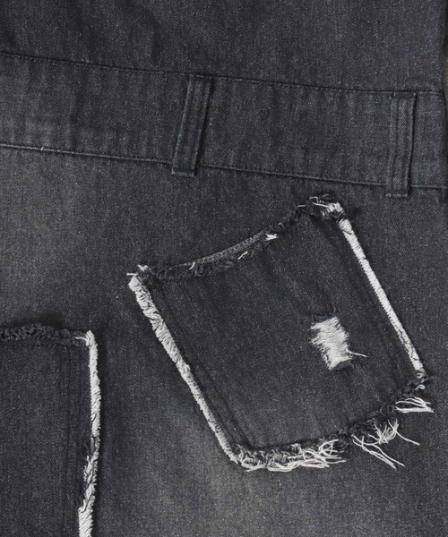 Salong hameu（サロン ハミュー）の「デニムパンツ風ナップサック/デニム/レオパード/カモフラ メンズ レディース ユニセックス（バックパック/リュック・レディース・ブラック系その他/レオパード/カモフラージュ/インディゴブルー・FREE）」の8枚目の写真