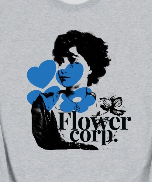 GRAVER（グレーバー）の「[UNISEX]フラワーレディアブストラクトスウェット_グレー（スウェット・レディース・グレー・LARGE/MEDIUM/X-LARGE）」の4枚目の写真