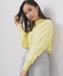 index | フェイクパールふわふわニット【洗濯機OK】(ニット/セーター)