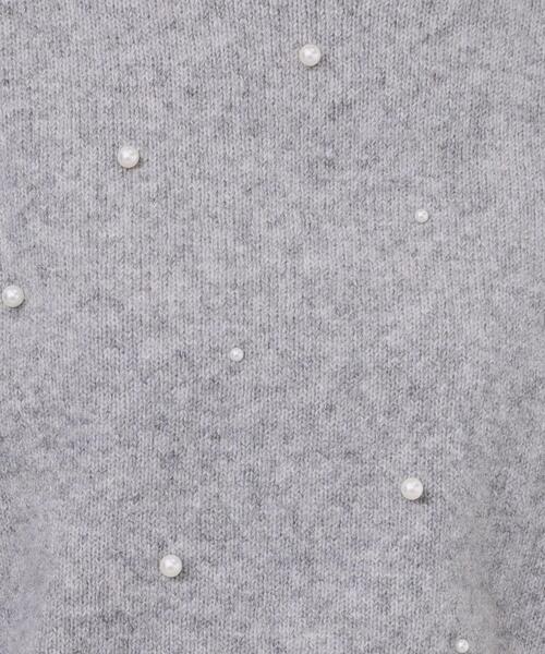 index（インデックス）の「フェイクパールふわふわニット【洗濯機OK】（ニット/セーター・レディース・ネイビー/ライトイエロー系/グレー・36/38/40/42）」の7枚目の写真