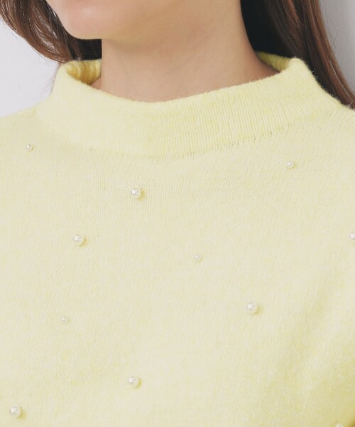index（インデックス）の「フェイクパールふわふわニット【洗濯機OK】（ニット/セーター・レディース・ネイビー/ライトイエロー系/グレー・36/38/40/42）」の19枚目の写真