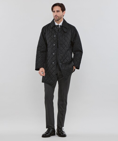 MACKINTOSH LONDON（マッキントッシュ ロンドン）の「【BLACK OF BLACKs】【WATSON LONG】シンセティックキルティングアウター（ステンカラーコート・メンズ・ブラック・38/40/42）」の2枚目の写真