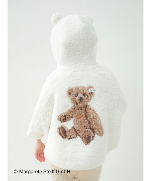 gelato pique(ジェラートピケ)の「【Steiff】【BABY】パウダージャガードポンチョ(その他ベビーウェア・キッズ・クリーム・80)」の2枚目の写真