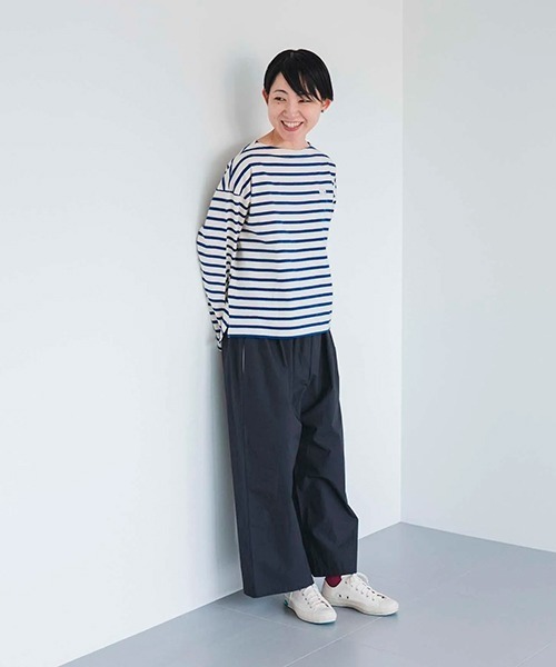 MAMBO(マンボ)の「MAMBO ボーダーボートネック(Tシャツ/カットソー・レディース・ネイビー・MEDIUM)」の4枚目の写真