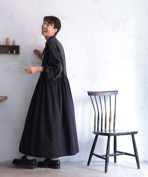 soulberry（ソウルベリー）の「ドット刺繍のワンピース（ワンピース・レディース・ブラック・5L/4L/3L/LL/L/M）」の2枚目の写真