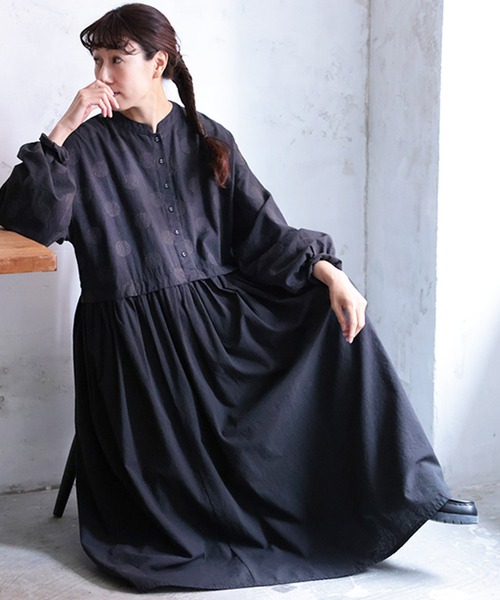 soulberry（ソウルベリー）の「ドット刺繍のワンピース（ワンピース・レディース・ブラック・5L/4L/3L/LL/L/M）」の18枚目の写真