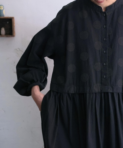 soulberry（ソウルベリー）の「ドット刺繍のワンピース（ワンピース・レディース・ブラック・5L/4L/3L/LL/L/M）」の12枚目の写真