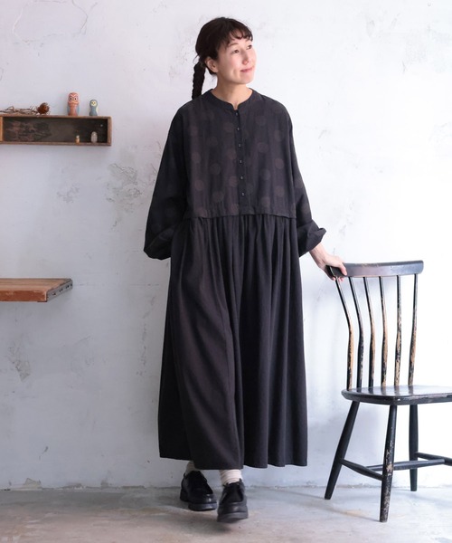 soulberry（ソウルベリー）の「ドット刺繍のワンピース（ワンピース・レディース・ブラック・5L/4L/3L/LL/L/M）」の8枚目の写真