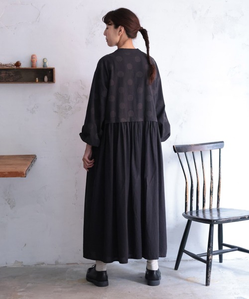 soulberry（ソウルベリー）の「ドット刺繍のワンピース（ワンピース・レディース・ブラック・5L/4L/3L/LL/L/M）」の6枚目の写真