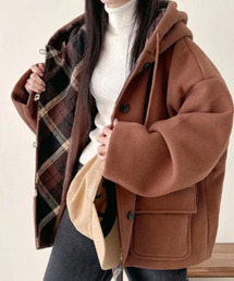 VIVID LADY(�r�r�b�h���f�B�[)�̃`�F�b�N���ؑ� �I�[�o�[�T�C�Y �_�b�t���R�[�g(�_�b�t���R�[�g)