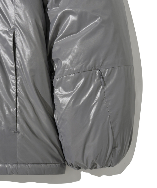 PHYPS MOTORCYCLE(フィップスモーターサイクル)の「H-Tech Non Quilting Shorts Padded Down Jacket Charcoal(ダウンジャケット/コート・レディース・その他・SMALL/MEDIUM/LARGE/X-LARGE)」の8枚目の写真