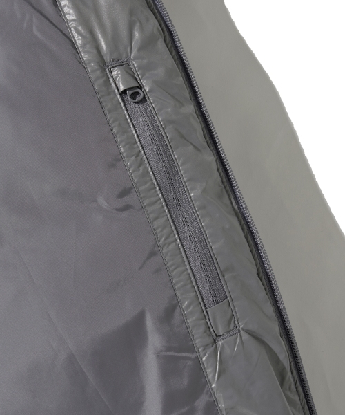 PHYPS MOTORCYCLE(フィップスモーターサイクル)の「H-Tech Non Quilting Shorts Padded Down Jacket Charcoal(ダウンジャケット/コート・レディース・その他・SMALL/MEDIUM/LARGE/X-LARGE)」の10枚目の写真