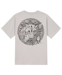 KTC0140 ホワイトウルフ 半袖Tシャツ - ベージュ