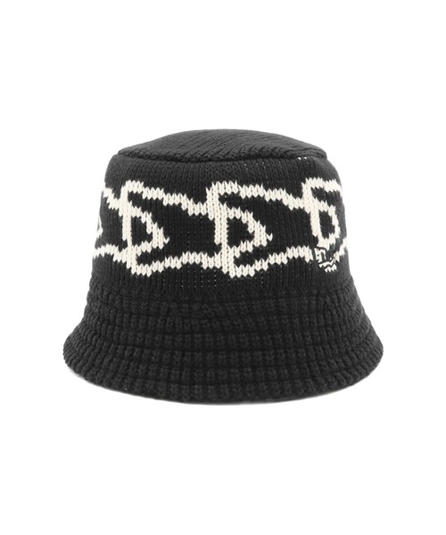 NEW ERA（ニューエラ）の「ニューエラ ニットバケットハット フラッグチェーン バケハ（ハット・メンズ・ブラック/ベージュ・M/L）」の3枚目の写真