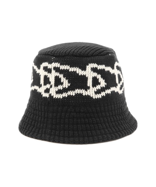 NEW ERA（ニューエラ）の「ニューエラ ニットバケットハット フラッグチェーン バケハ（ハット・メンズ・ブラック/ベージュ・M/L）」の5枚目の写真