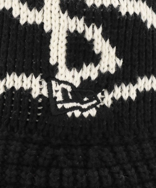 NEW ERA（ニューエラ）の「ニューエラ ニットバケットハット フラッグチェーン バケハ（ハット・メンズ・ブラック/ベージュ・M/L）」の7枚目の写真