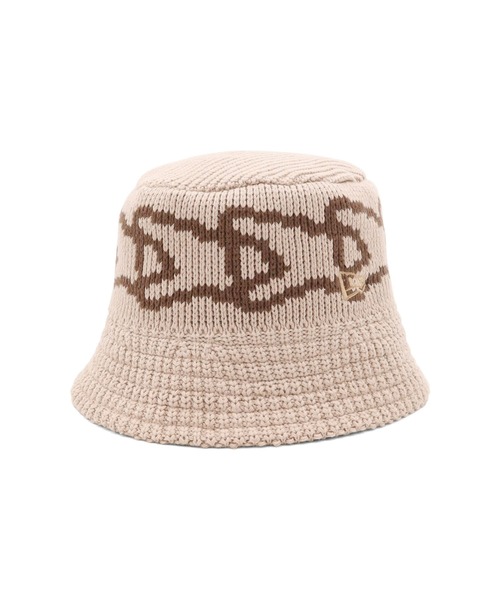 NEW ERA（ニューエラ）の「ニューエラ ニットバケットハット フラッグチェーン バケハ（ハット・メンズ・ブラック/ベージュ・M/L）」の8枚目の写真