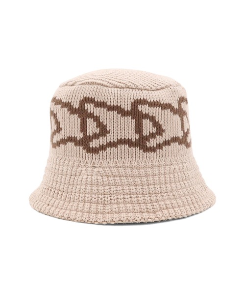 NEW ERA（ニューエラ）の「ニューエラ ニットバケットハット フラッグチェーン バケハ（ハット・メンズ・ブラック/ベージュ・M/L）」の9枚目の写真