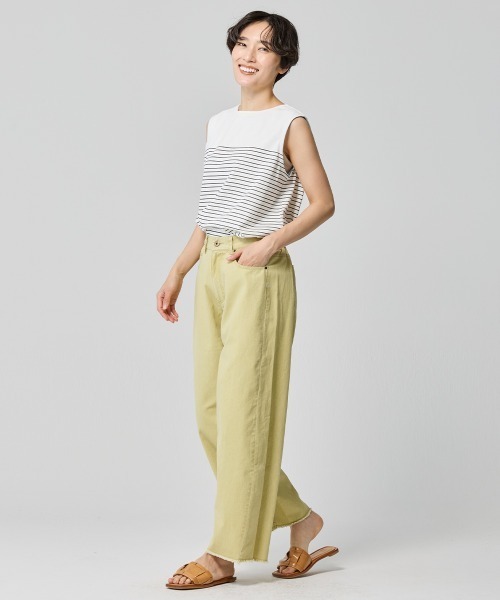 KRIFF MAYER Lady's Collection（クリフメイヤーレディースコレクション）の「【綿100％】ユーズド風カラーパンツ（その他パンツ・レディース・チャコール/ライトグリーン/ライトグレー/イエロー・MEDIUM/LARGE）」の6枚目の写真
