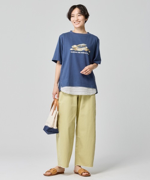 KRIFF MAYER Lady's Collection（クリフメイヤーレディースコレクション）の「【綿100％】ユーズド風カラーパンツ（その他パンツ・レディース・チャコール/ライトグリーン/ライトグレー/イエロー・MEDIUM/LARGE）」の9枚目の写真