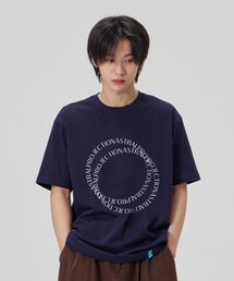 [ダブルリング]コットンルーズフィット半袖Tシャツ_スペースネイビー
