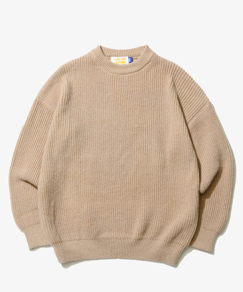 GOLDEN SNSHINE(ゴールデン サンシャイン)の「Wool Bulky Round Knit _Beige(ニット/セーター・メンズ・その他・MEDIUM/LARGE)」の2枚目の写真