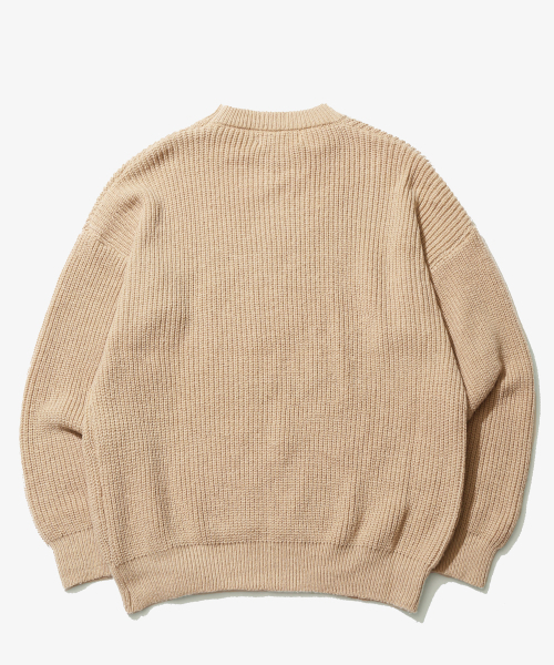 GOLDEN SNSHINE(ゴールデン サンシャイン)の「Wool Bulky Round Knit _Beige(ニット/セーター・メンズ・その他・MEDIUM/LARGE)」の3枚目の写真