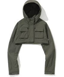 NOT4NERD(�m�b�g�t�H�[�i�[�h)��W Nylon Hooded Bolero Jacket - Khaki(�i�C�����W���P�b�g)