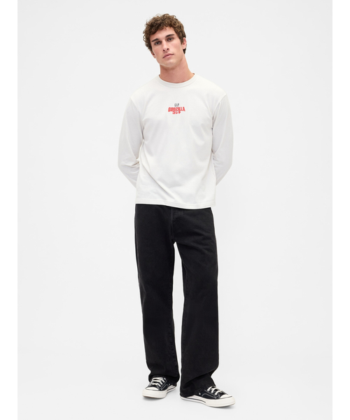 GAP(ギャップ)の「ゴジラ グラフィック GAPロゴ Tシャツ(Tシャツ/カットソー・メンズ・ネイビー/ホワイト/ブラック/グレー・XL/L/M/S/XS)」の17枚目の写真