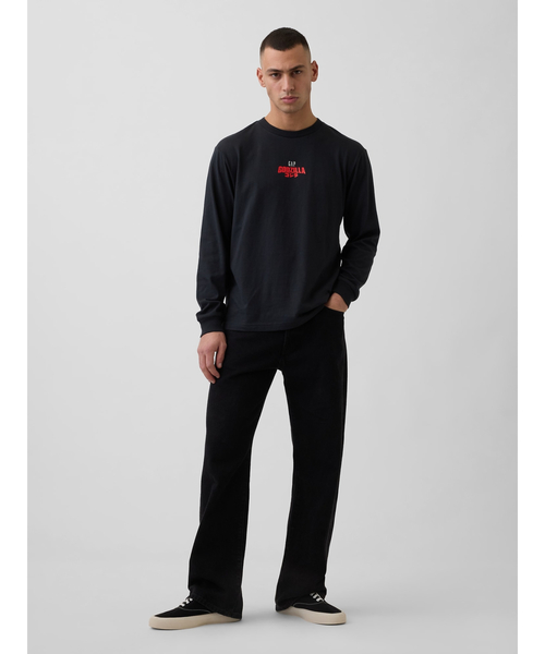 GAP(ギャップ)の「ゴジラ グラフィック GAPロゴ Tシャツ(Tシャツ/カットソー・メンズ・ネイビー/ホワイト/ブラック/グレー・XL/L/M/S/XS)」の18枚目の写真