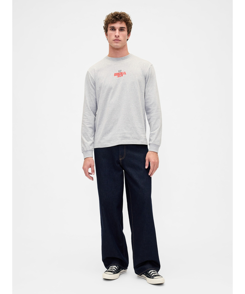 GAP(ギャップ)の「ゴジラ グラフィック GAPロゴ Tシャツ(Tシャツ/カットソー・メンズ・ネイビー/ホワイト/ブラック/グレー・XL/L/M/S/XS)」の20枚目の写真