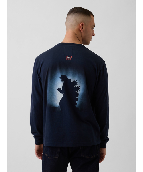 GAP(ギャップ)の「ゴジラ グラフィック GAPロゴ Tシャツ(Tシャツ/カットソー・メンズ・ネイビー/ホワイト/ブラック/グレー・XL/L/M/S/XS)」の22枚目の写真