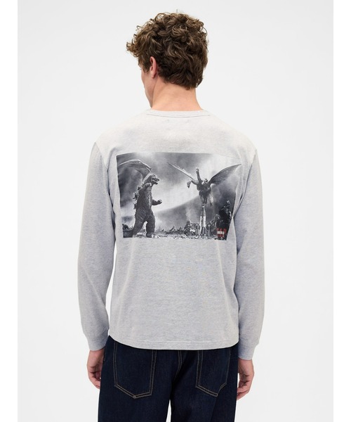 GAP(ギャップ)の「ゴジラ グラフィック GAPロゴ Tシャツ(Tシャツ/カットソー・メンズ・ネイビー/ホワイト/ブラック/グレー・XL/L/M/S/XS)」の1枚目の写真