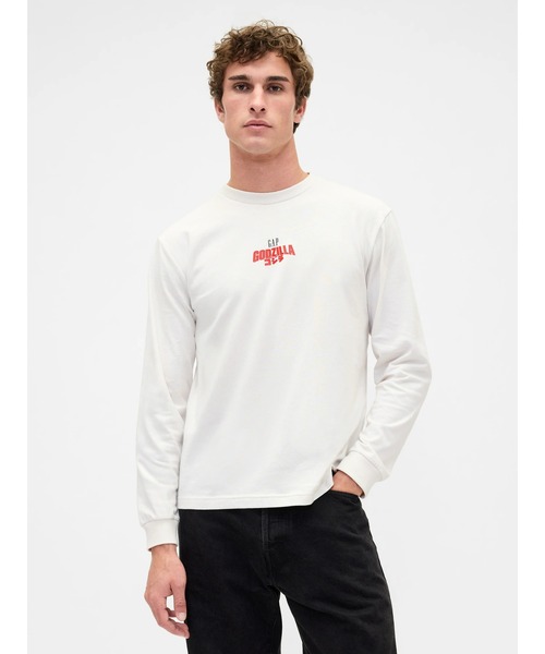 GAP(ギャップ)の「ゴジラ グラフィック GAPロゴ Tシャツ(Tシャツ/カットソー・メンズ・ネイビー/ホワイト/ブラック/グレー・XL/L/M/S/XS)」の9枚目の写真