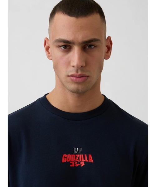 GAP(ギャップ)の「ゴジラ グラフィック GAPロゴ Tシャツ(Tシャツ/カットソー・メンズ・ネイビー/ホワイト/ブラック/グレー・XL/L/M/S/XS)」の13枚目の写真