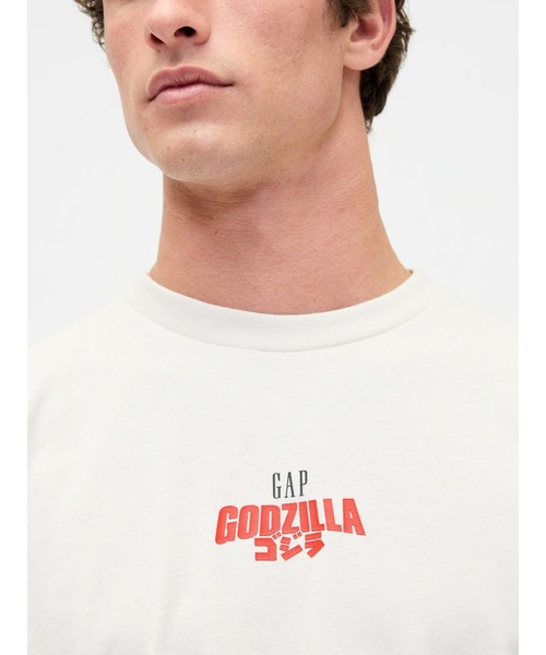 GAP(ギャップ)の「ゴジラ グラフィック GAPロゴ Tシャツ(Tシャツ/カットソー・メンズ・ネイビー/ホワイト/ブラック/グレー・XL/L/M/S/XS)」の14枚目の写真